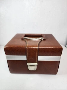 Vintage Savoy Faux Leather 8-Track Carrying Case Handle Latch Retro Holds 12 - Bild 1 von 9
