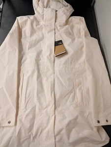Womens The North Face Woodmont Rain Parka Waterproof Hooded Jacket White Sz XS - Picture 1 of 6