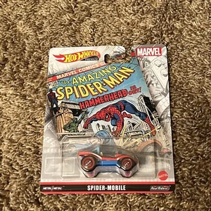 HOT WHEELS SPIDER-MOBILE Entertainment MARVEL Retro 1/5 Blue Red 1:64 - Picture 1 of 3