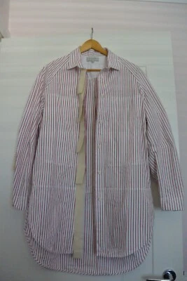 Lee Mathews 100% Cotton Collared Shirt Top Women Long Sleeve Size 1 - image 1 of 4