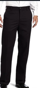 IZOD Men's American Chino Flat Front Straight Fit Pant | Black 33 x 32 NEW - Picture 1 of 4