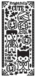 Schwarze HALLOWEEN CUTIES DAZZLES Aufkleber Scrapbooking Kartenherstellung Stempeln - Bild 1 von 2