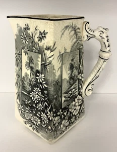 Vintage Ridgway Vistas Transferware Pitcher - Picture 1 of 24