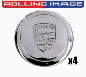 PORSCHE FUCHS STYLE METAL CENTER CAPS - FULL Polished - Picture 1 of 2