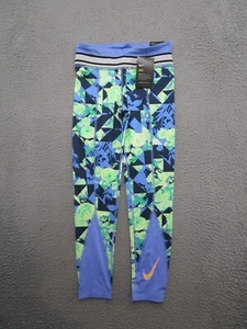 Nike Girls' Geometric Training Tight Fit Leggings CU8205-478 Size M NEW - Picture 1 of 14