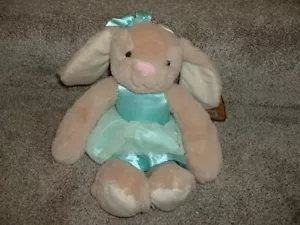 K Luxe Baby Plush Ballerina Bunny Rabbit Rattle 16.5" Green Easter Soft NWT FLAW - Picture 1 of 5