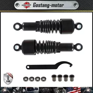 Pair 10.5'' 267mm Black Rear Shocks Fit For Sportster 883 1200 - Foto 1 di 10