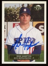 1993 San Bernardino Spirits MIKE HAMPTON Signed Card autograph AUTO ROCKIES