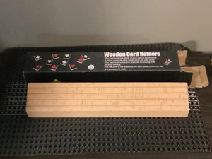 Playing Card Holder Rack Wooden Hands Free Cards Holders - Picture 1 of 5