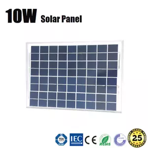 12V 10W SOLAR PANEL TRICKLE BATTERY CHARGING POWER CARAVAN HOME GARDEN CHARGER - Picture 1 of 2
