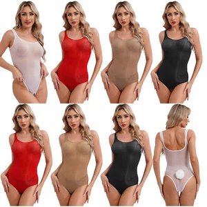 Womens Swimwear Pool Swimsuits Sexy Beachwear Sheer Bodysuit Backless Lingerie - Picture 1 of 87