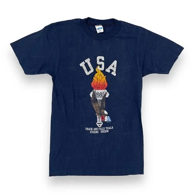 Camiseta Vintage Campeón Eugene, Oregon Pruebas Olímpicas de Atletismo 1980 EE. UU. Talla S Foto 1 de 4