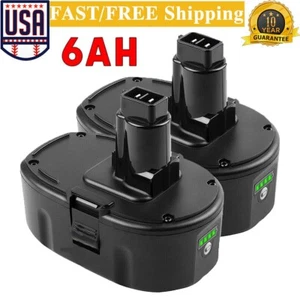 2PACK 18V DC9096 Li-ion Battery 6.0AH for Dewalt 18 Volt Battery DC9098 DC9099 - Picture 1 of 10