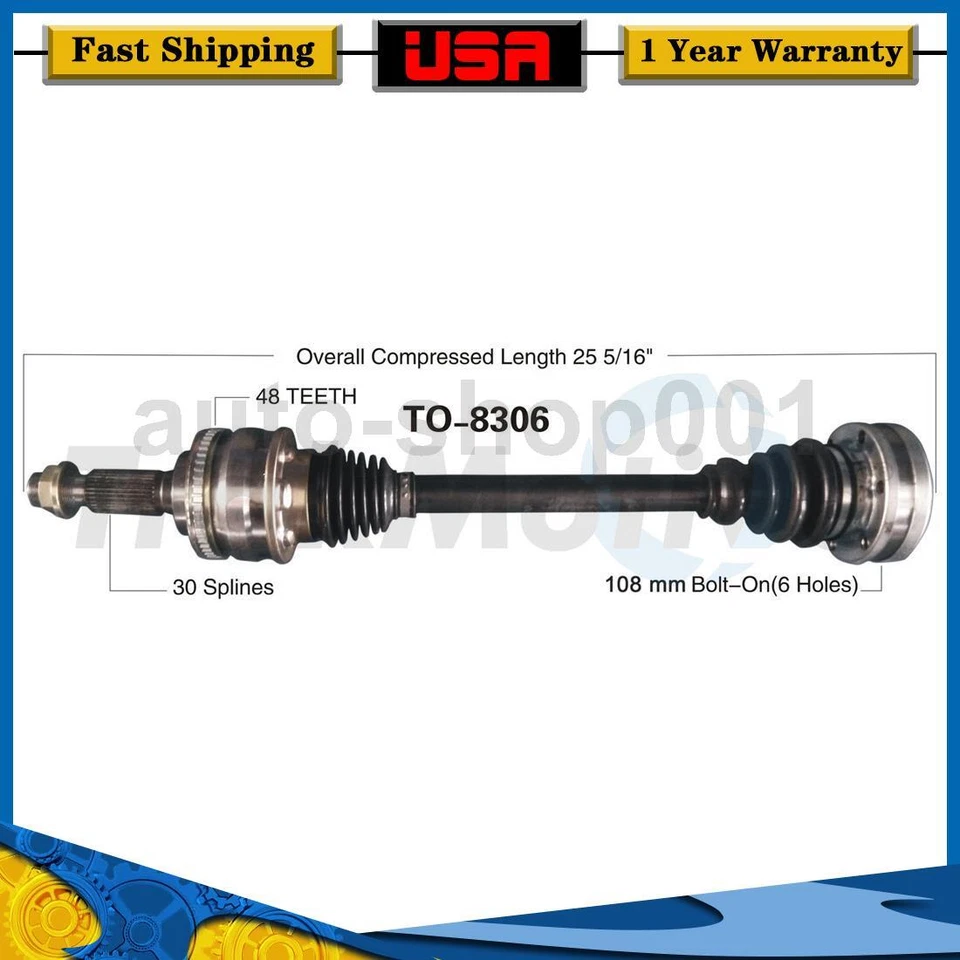Rear Left CV Axle Joint Shaft For Lexus IS300 2005 2004 2003 2002 2001 - Image 1 of 1