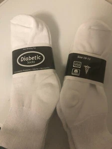 *** 6 Pair Diabetic Ankle Socks MADE IN USA 10-13 *** - Picture 1 of 1
