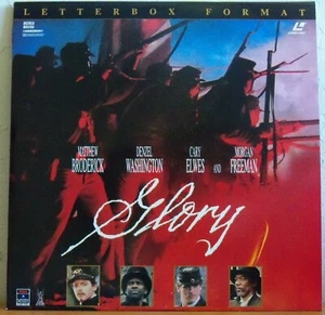 GLORY - LETTERBOX - DOLBY SURRROUND - CIVIL WAR DRAMA - 2 DISC SET - LASERDISC - Picture 1 of 2