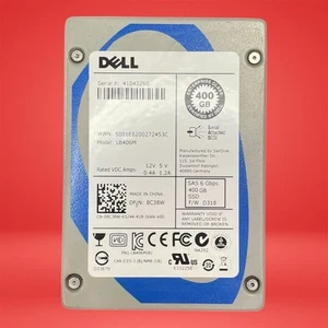 8C38W Dell Enterprise 400GB 6Gbps SAS 2.5" SFF SLC SSD - Afbeelding 1 van 3