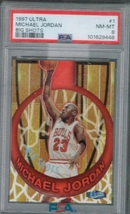 1997 Ultra Big Shots #1 Michael Jordan H OF Chicago Bulls PSA 8 5419 - Picture 1 of 1