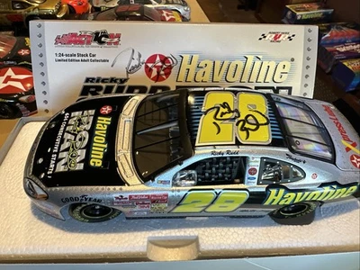 Signed 28 Ricky Rudd Iron Man Havoline NASCAR 1/24th Diecast - Image 1 of 4