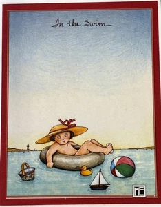 Mary Engelbreit Handmade Greeting Card-In The Swim - Picture 1 of 3