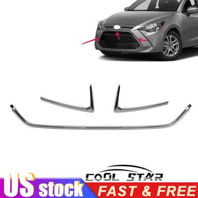 3PCS Front Side and Center Grille Trims For Toyota Yaris/Yaris IA/ Scion 2016-20 - Image 1 of 4