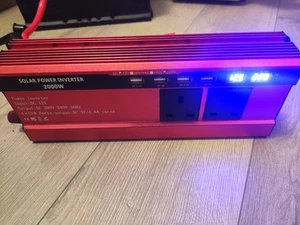 Solar Power Inverter 2000W Pure Sine Wave Inverter 12v to 240v DC to AC Volt - Picture 1 of 4