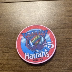 $5 harrahs The Great Balloon Race Reno Nv casino chip obsloete - Picture 1 of 2