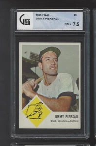 1963 Fleer #29 Jimmy Piersall Gai Graded 7.5 NM+ - Bild 1 von 2
