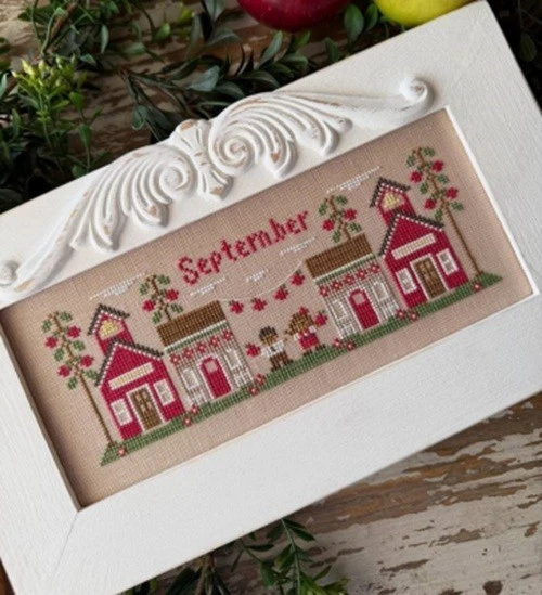 September Mini Village Monthly Mini Village - Country Cottage Needleworks Chart - Image 1 of 1