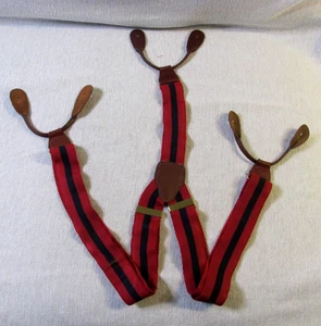 Herren Knopf Hosenträger schwarz & rot verstellbar 24-38 in dehnbar Made W.Germany - Bild 1 von 9