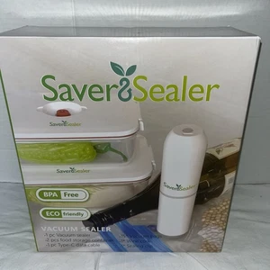 Sellador al vacío compacto para alimentos con 30 bolsas reutilizables, potente aspiradora de mano Se - Imagen 1 de 4