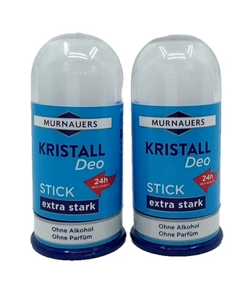 MURNAUERS Kristall Deo Stick Deodorant ohne Alkohol extra sensitiv 2x 100 g