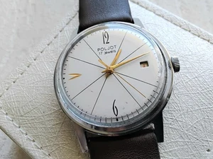 Soviet vintage Kirovskie watch, rare dial, 17 j, date, 1950's - Picture 1 of 7