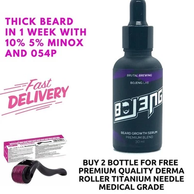 Beard Growth Serum 30ML 10% 054P Fast Regrowth Beard Hair Moustache 5% Minoxidil - Image 1 of 4