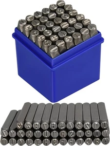 Metal Stamping Kit 6mm Number & Letter Stamp Set with Heart Design - Picture 1 of 3