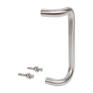 Brixwell Solid Offset Pull Handle 9" Length 8" CTC Brushed Stainless Steel - Picture 1 of 6