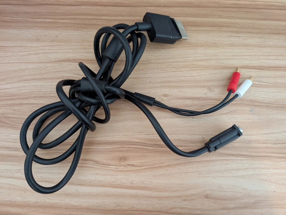 Microsoft Xbox 360 HD High Definition RCA VGA AV Audio Video Cable Black  - Image 1 of 1
