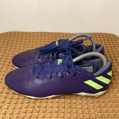 Adidas Nemeziz Messi 19.4 FxG Soccer Cleats Youth Kids Sz 6 Purple Green - Image 1 of 4