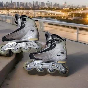 Vintage Nike Air Max N-Dorfin 1 Rollerblades Y2K Tech Men's 11 Skates Gray - Picture 1 of 23