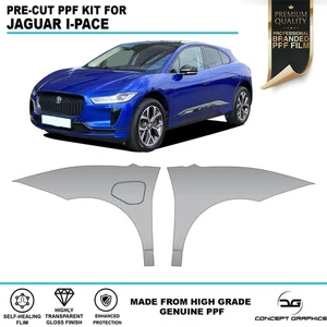 Front Wings Stone Chip Guard PPF Paint Protection Film Kit for Jaguar I-Pace - Picture 1 of 4