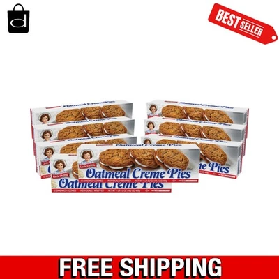 经典燕麦片奶油馅饼 - 96 个单独包装的家庭零食,8 盒 — 第 1/3 张图片