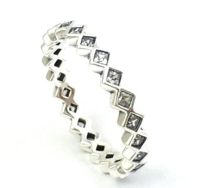 Auténtico Anillo Princesa Atractiva Pandora Talla 9, Plata de Ley 190944CZ-60 Nuevo Foto 1 de 2