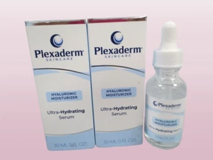 PLEXADERM HYALURONIC MOISTURIZER ULTRA HYDRATING SERUM 1 OZ LOT OF 2 - Picture 1 of 3