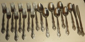 Vintage 18 Pc Wm Rogers Son International INS595 Stainless Steel Flatware SanMar - Picture 1 of 21