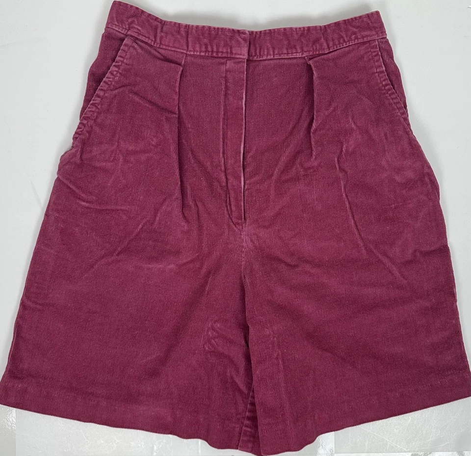 Pantalón Corto Vintage Pastory 25” Cintura Ultra Alta Rosa Baya Fucsia Elastizado Foto 1 de 4