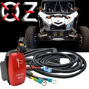 10' Power Busbar Block Wire Harness Lighted Whip On/Off Red Rocker Switch Can-Am - Bild 1 von 8