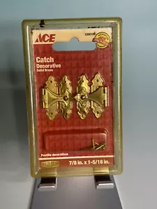 Vtg Solid Brass Catches Decorative Ace Hardware Model 5300199 - Picture 1 of 3