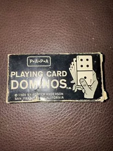 Vintage 1966 PAPA Playing Card Dominos - Porter Anderson Small Dominoes Cards - Picture 1 of 5