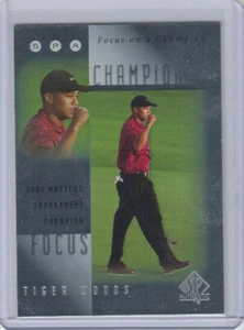 2001 SP Authentic Golf Tiger Woods Focus on a Champion Rookie RC card #FC3 - Picture 1 of 2