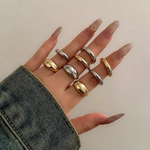 8 Pcs Chunky Rings Set for Women - Picture 1 of 6